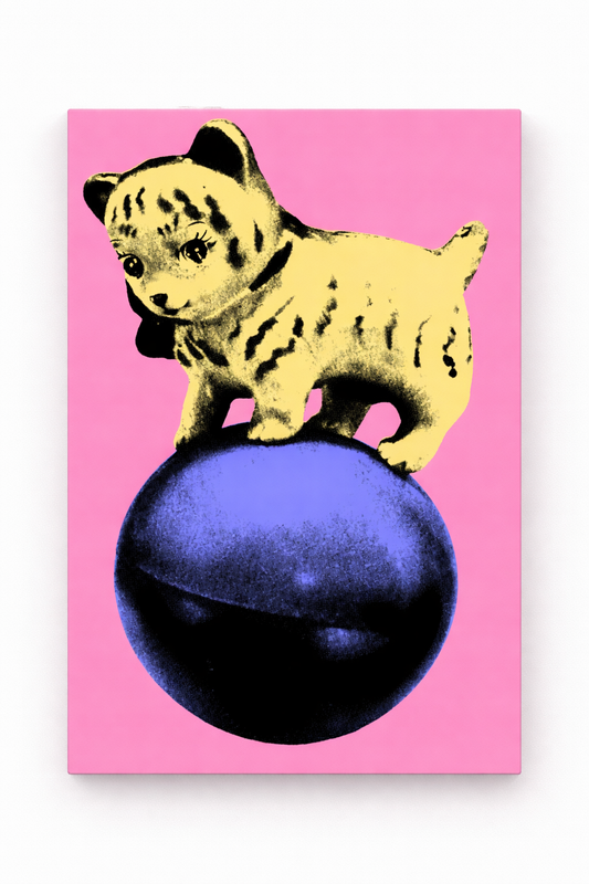 Cat on a ball