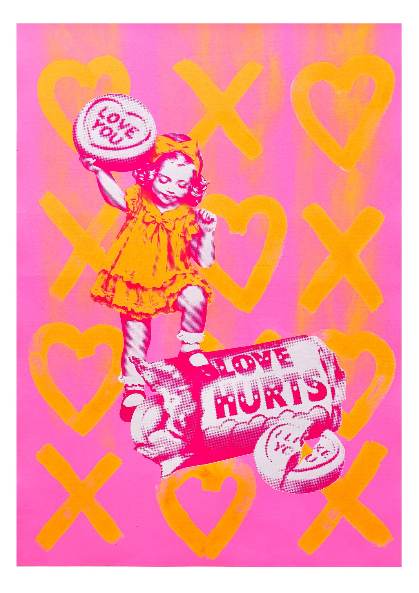 Love You! Monoprint One